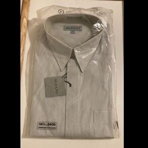 New In Bag Old Stock Alfani 16 1/2 neck 34/35 sleeve Hidden Button Down Shirt